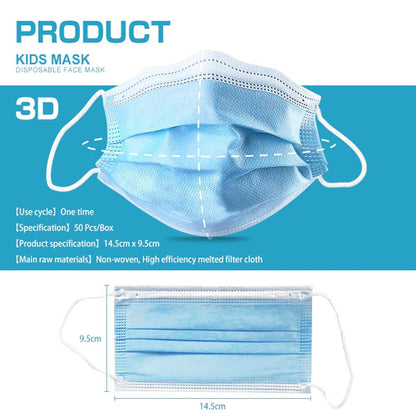 Bulk Disposable Face Mask 3 Layers For Kids, Bulk Kid's Earloop Disposable Masks