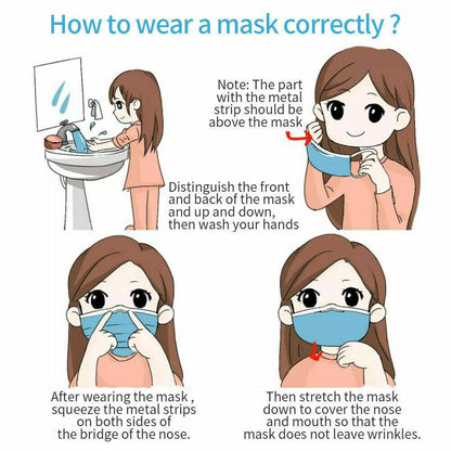 Bulk DIY Face Masks 3 Layer Medical Masks 5 In A Pack For Customize Yourself