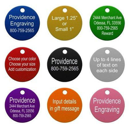 Custom Logo Engraving Pet ID Tags, All Shapes & Colors to Choose From