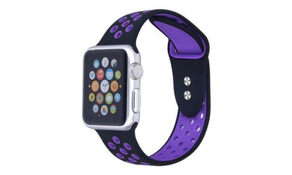 Wholesale Breathable Silicone Sport Band for Apple Watch Series 1, 2, 3, 4, 5 and Sport
