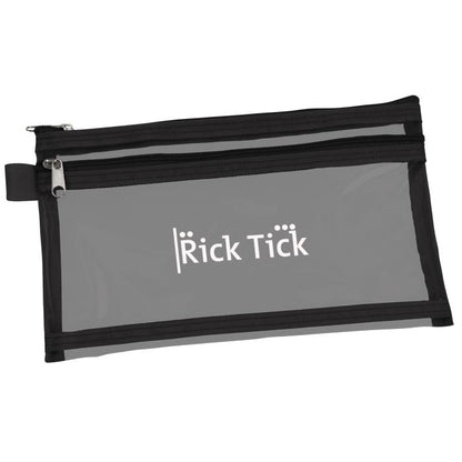 Custom Logo Twin Pocket School Pencil Case, Promotional  Supply Pouch