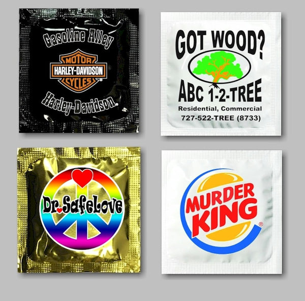 Custom Logo Condoms, Promotional Condoms, Full Printing Extra Thin Brand Condoms