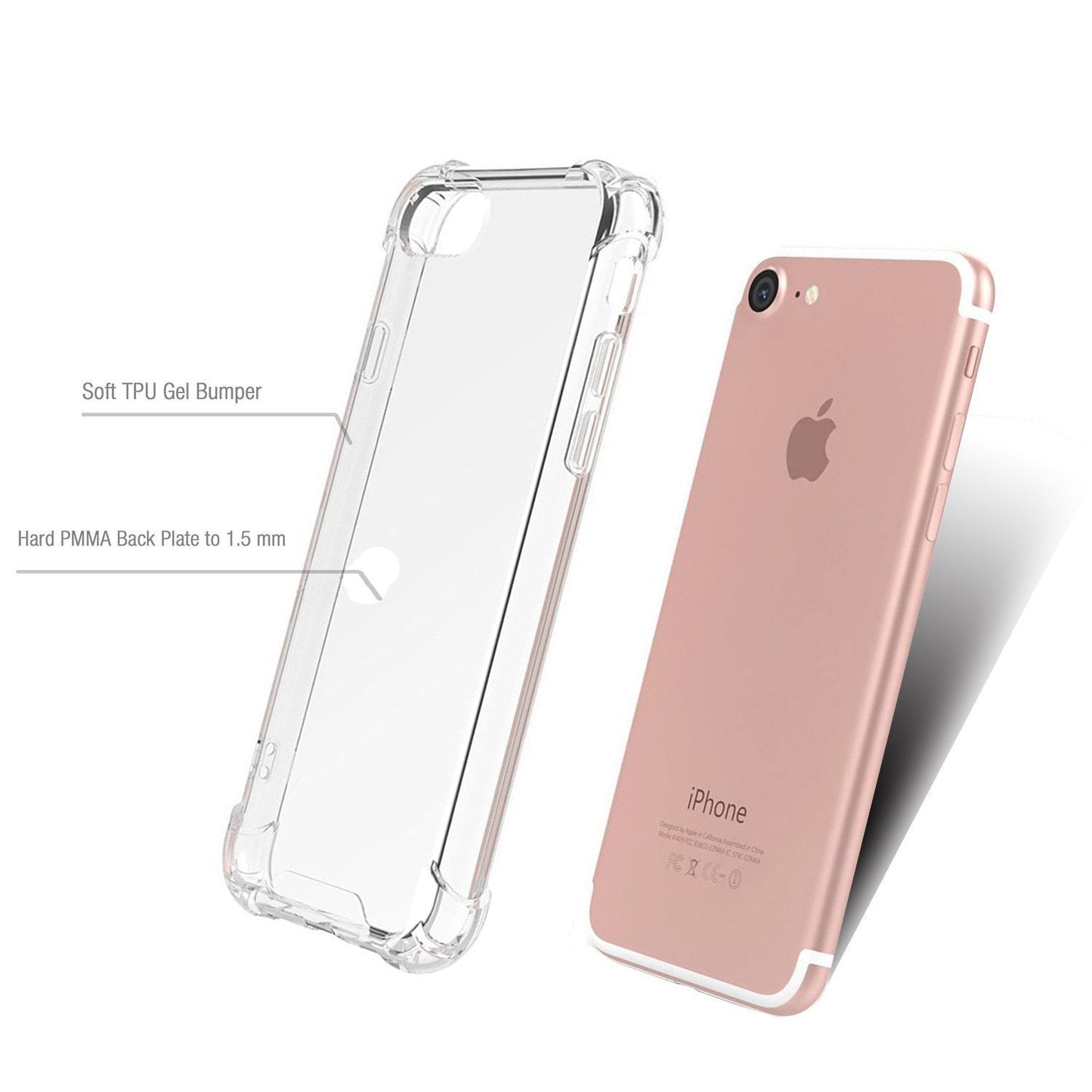 Bulk Clear Shockproof IPhone Cases, Transparent IPhone Bumper Covers