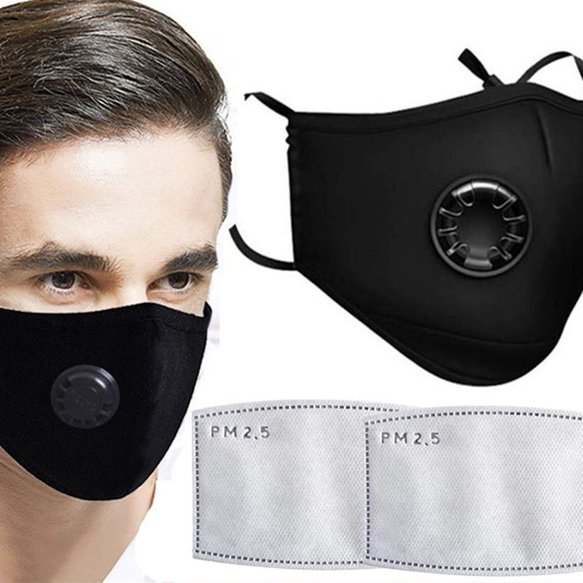 Bulk Fashion PM2.5 Filter Face Mask With Extra Carbon Filter Respirator Mask