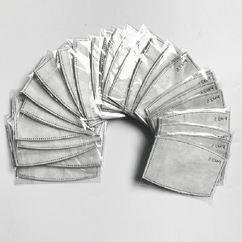 Bulk PM2.5 Activated Carbon Filter Mask Inserts 5 layers - 100 Pack