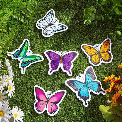 Bulk Butterfly Car Air Fresheners Summer Flower Hanging Air Fresheners for Cars, Bedrooms, Restrooms