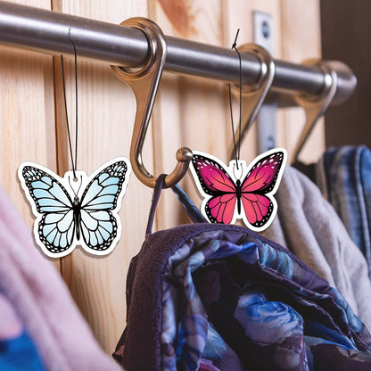 Bulk Butterfly Car Air Fresheners Summer Flower Hanging Air Fresheners for Cars, Bedrooms, Restrooms