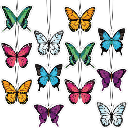 Bulk Butterfly Car Air Fresheners Summer Flower Hanging Air Fresheners for Cars, Bedrooms, Restrooms