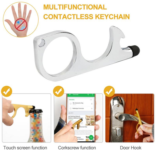 Bulk No-Touch Anti-bacterial Opener Keychain, Stay Hygiene Hand Door, Door Handle Contactless Opener