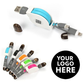 Custom Logo 2-In-1 USB Retractable Mobile Charging Cable
