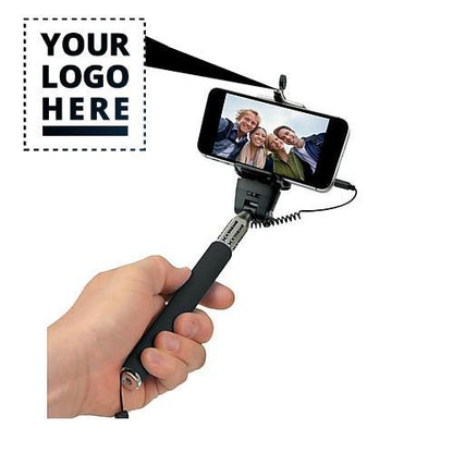 Custom Logo Selfie Sticks With Cable