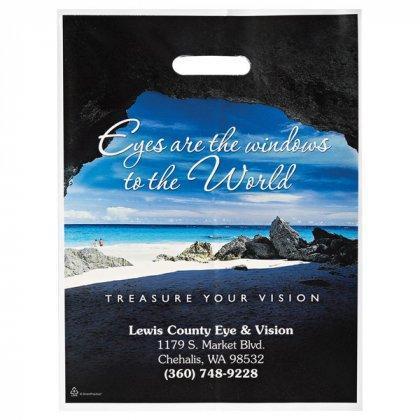Custom Full Color Imprint Die Cut Plastic Bags