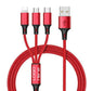 Custom Logo Three in One 4 Feet or 1.2 Meter Fast Charging Braided USB Phone Cable