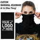 Custom Logo Multi Purpose Bandana Protects From Dust, Pollution And Cold - One Size Fits All