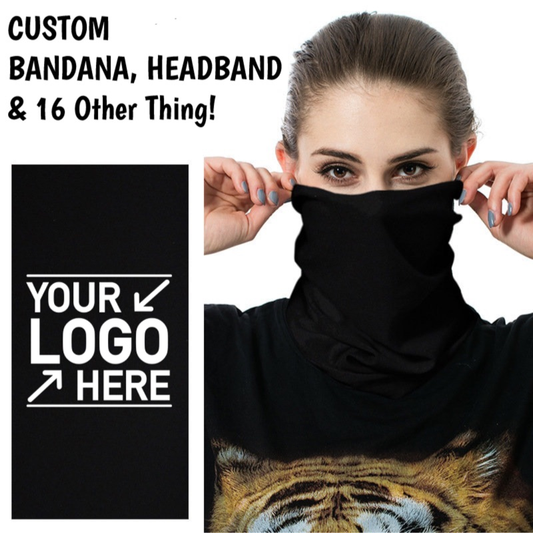 Custom Logo Multi Purpose Bandana Protects From Dust, Pollution And Cold - One Size Fits All