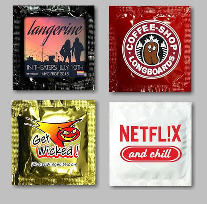Custom Logo Condoms, Promotional Condoms, Full Printing Extra Thin Brand Condoms