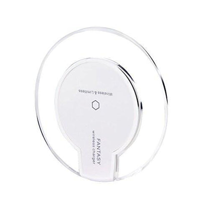 Custom Logo Cellphone Wireless Charger Promotional Clear Glass Led Charging Pad - 10W