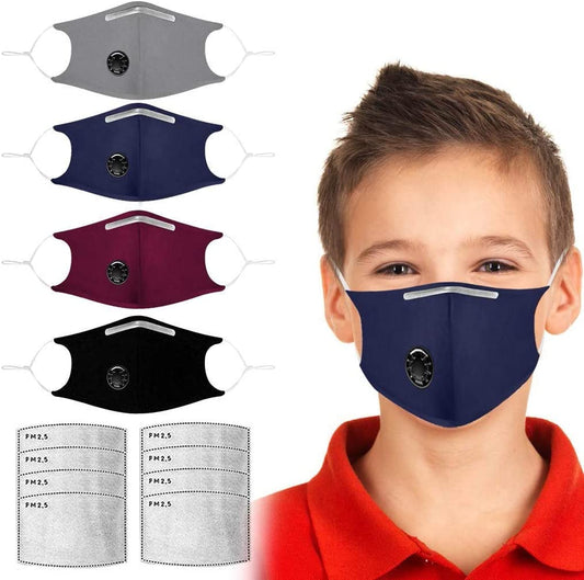 Custom Logo PM2.5 Filter Kids Mask With Extra Carbon Filters Respirator Mask
