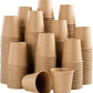 Custom Single Wall Paper Cups In All Sizes, Logo or Design Paper Cups Recyclable - Brown