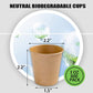 Custom Single Wall Paper Cups In All Sizes, Logo or Design Paper Cups Recyclable - Brown