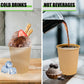 Custom Single Wall Paper Cups In All Sizes, Logo or Design Paper Cups Recyclable - Brown