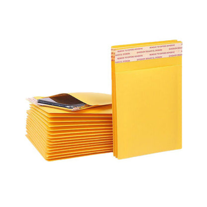 Custom Poly Bubble Mailers, Printed Padded Envelopes Branded Shipping Bags Self Seal Custom - Yellow