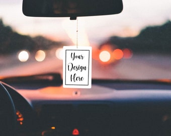 Custom Die Cut Car Air Freshener, Promotional Auto Freshener With Custom Scents And String Colors