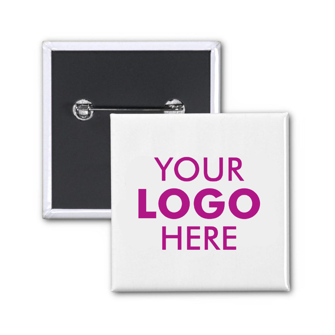 Custom Square Buttons | Logo Square Buttons | Promotional Buttons ...