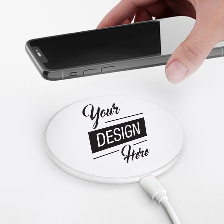Custom Wireless Charger Logo Printed Promotional Wireless QI Charging Pad