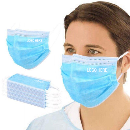 Custom Disposable Face Masks, Logo Printed Medical Face Mask 3 Ply - All Colors