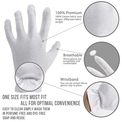 Custom Logo Cotton Gloves Protects From Dust, Pollution And Cold - Washable & Reusable