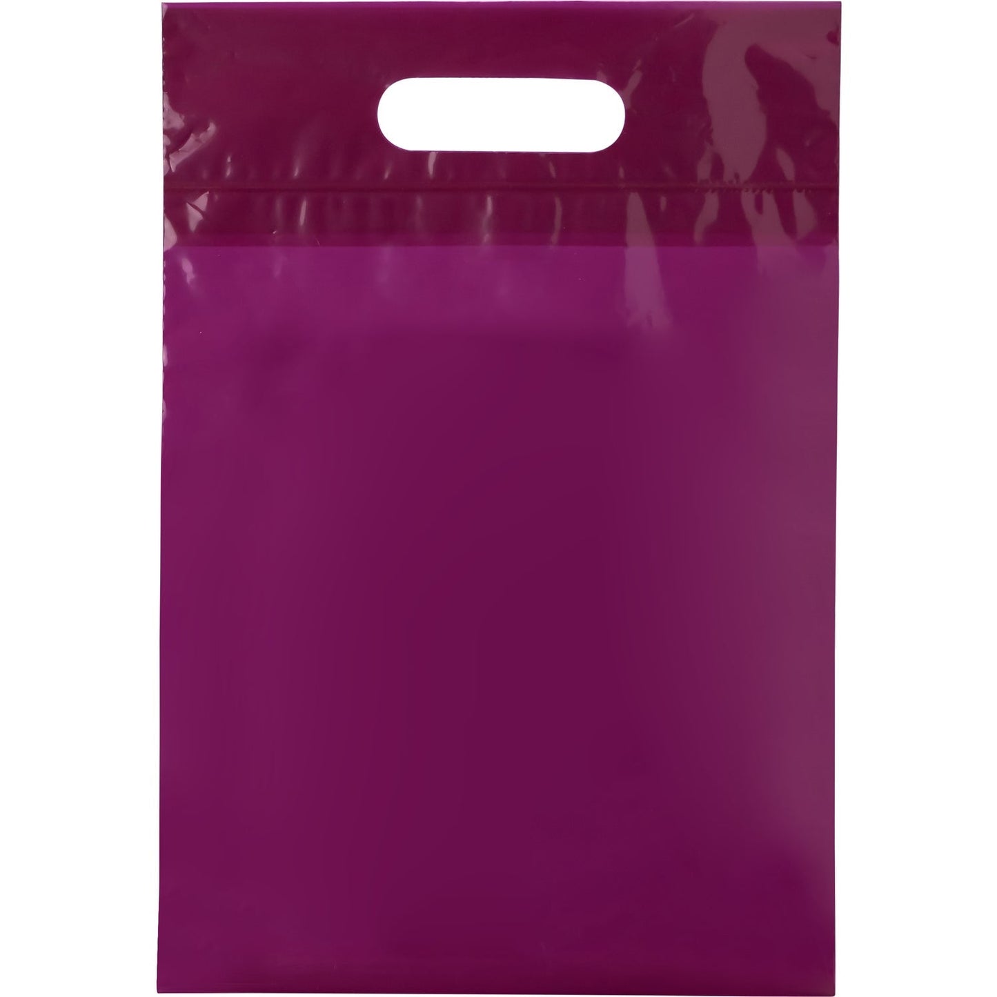Custom Shopping Bags Logo Plastic Die Cut Handle Bags in All Colors