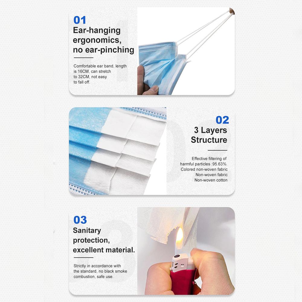 Bulk Disposable Face Mask 3 Layers For Kids, Bulk Kid's Earloop Disposable Masks