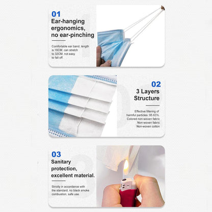 Bulk Disposable Face Mask 3 Layers For Kids, Bulk Kid's Earloop Disposable Masks