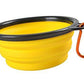yellow pet bowl