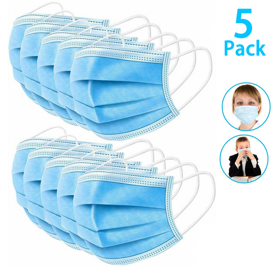 Bulk DIY Face Masks 3 Layer Medical Masks 5 In A Pack For Customize Yourself
