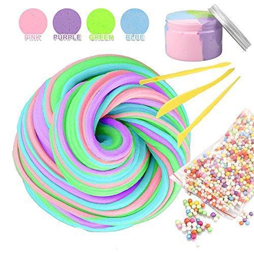 Promotional Custom Logo 10oz Jumbo Soft Floam Slime Putty Stress Relief Toy Scented Sludge 4 Colors