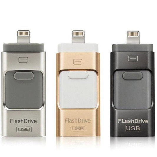 Wholesale iFlash Drive USB Memory Stick HD U-Disk 3 in 1 for Android/IOS iPhone PC