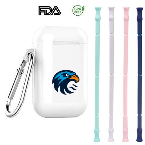 Promotional Reusable Straw Custom Logo Collapsible Silicone Straws with Portable Case and Brush
