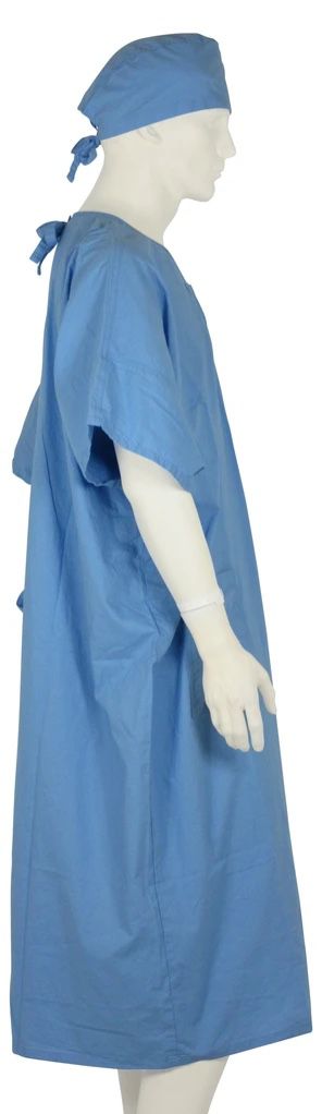 Custom Logo Washable Hospital Gowns, Promotional Gowns, Logo Printed Cotton Hospital Gowns