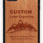 Promotional Custom Logo Handmade Laser Carved Wood Phone Cases