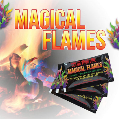 Custom Logo Magic Fire, Promotional Magical Flames Creates Colorful Flames For Wood Burning Fires!