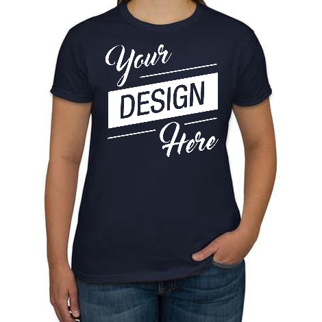 Custom Logo Ultra Cotton Crew Neck Woman's T‑shirts - All Colors