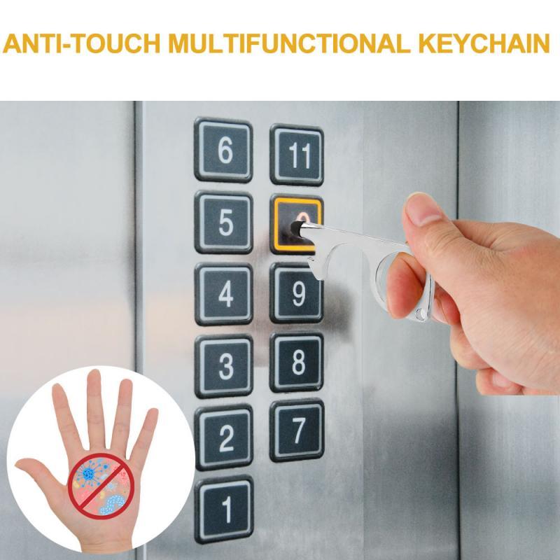 Bulk No-Touch Anti-bacterial Opener Keychain, Stay Hygiene Hand Door, Door Handle Contactless Opener