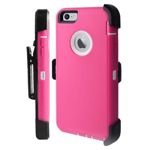 Wholesale Iphone Heavy Duty Life Proof Built-in Screen Protector and Belt Clip Defender Cases Mix Colors - All Models
