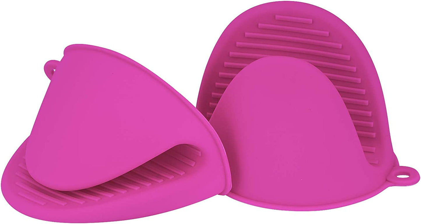 Custom Logo Mini Oven Gloves Silicone Heat Resistant Cooking Pinch Mitts Potholder for Kitchen Cooking & Baking