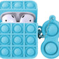 Bulk Wholesale Pop It Airpod 1/2 Case Cover, Pop Fidget Shockproof Case With Key Chain