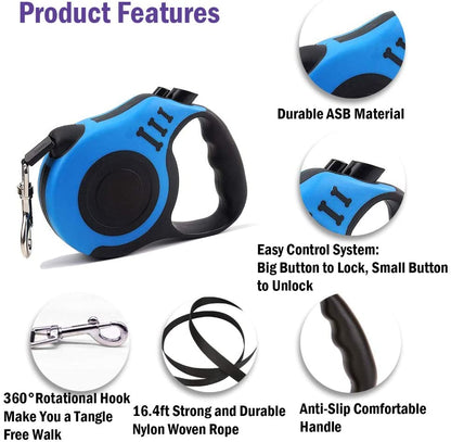 Custom Logo Dog Leashes Retractable Dog Leashes Promotional Pet Leashes Tangle Free