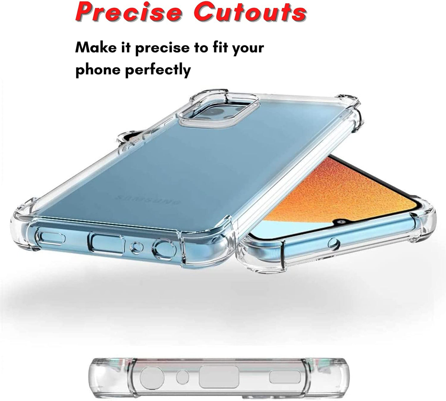 Bulk Clear Shockproof Samsung Cases, Transparent Samsung Bumper Covers