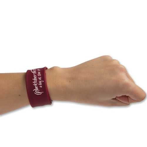 Promotional Custom Logo Silicone Slap Bracelet Wristbands
